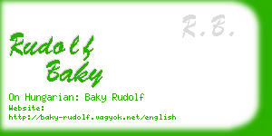 rudolf baky business card
